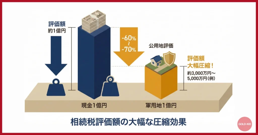 相続税評価額が下がる