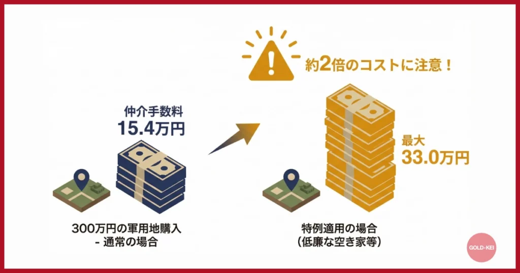 最低仲介手数料が設定されていることがある