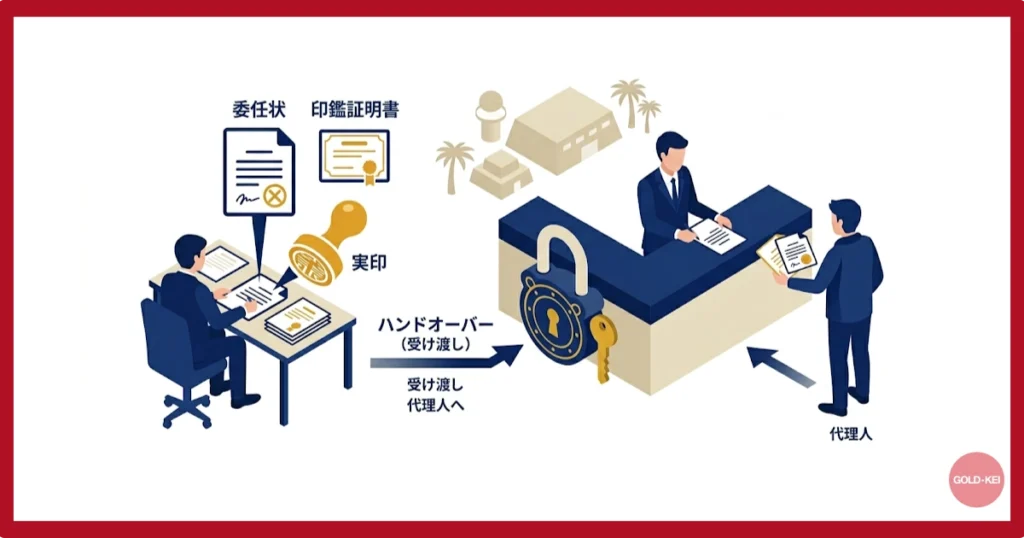 代理人が手続きする場合（委任状）