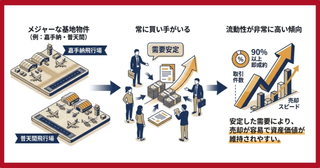 出口戦略に関わる「流動性（売りやすさ）」