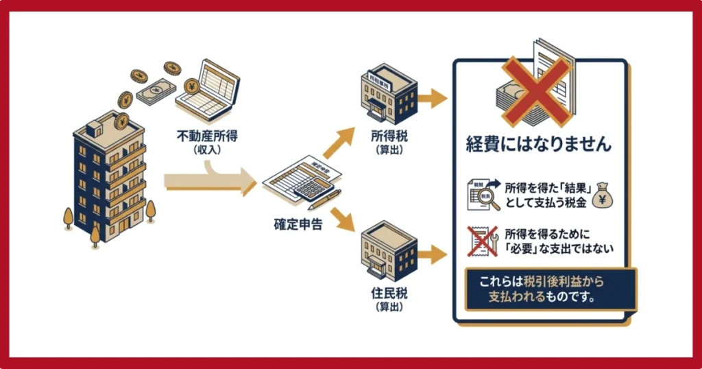 所得税・住民税は経費にならない