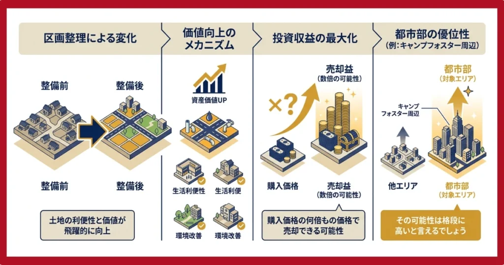 都市部は価値が向上する可能性がある