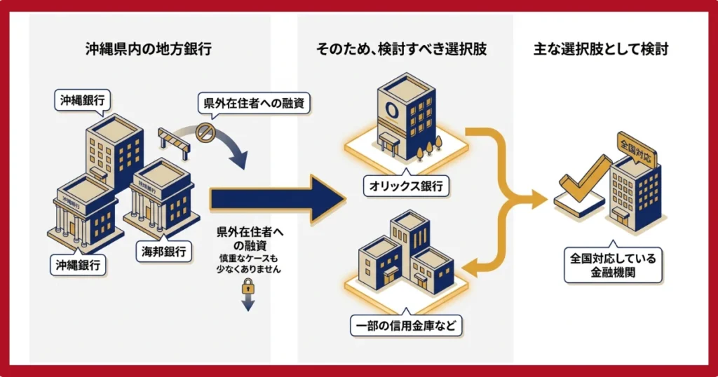 融資を受けられる金融機関の選択肢