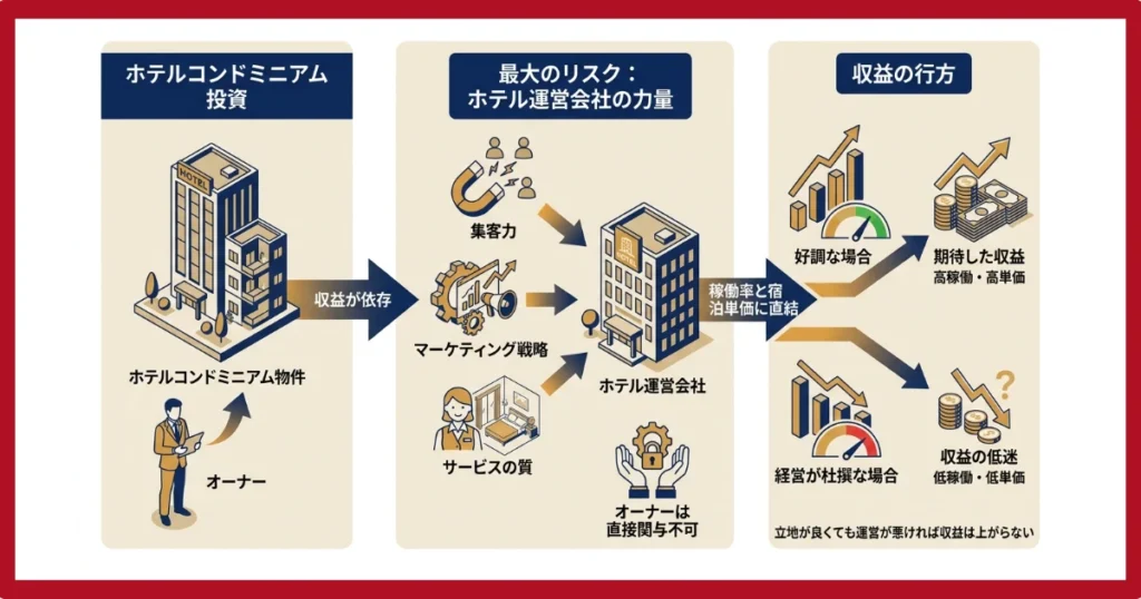 コンドミニアム投資はホテル運営会社の集客力に依存する