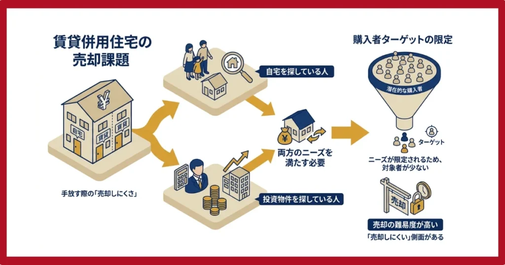 賃貸併用住宅は売却しづらいことも